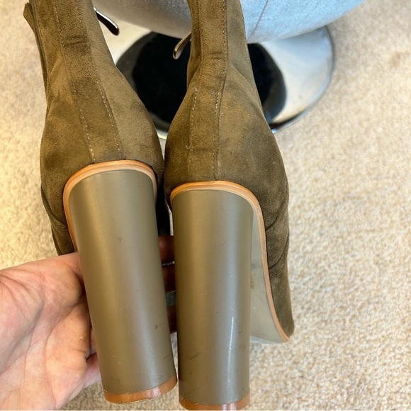CAPE Robbin olive green suede ankle boots Sz 8.5 - Picture 4 of 8